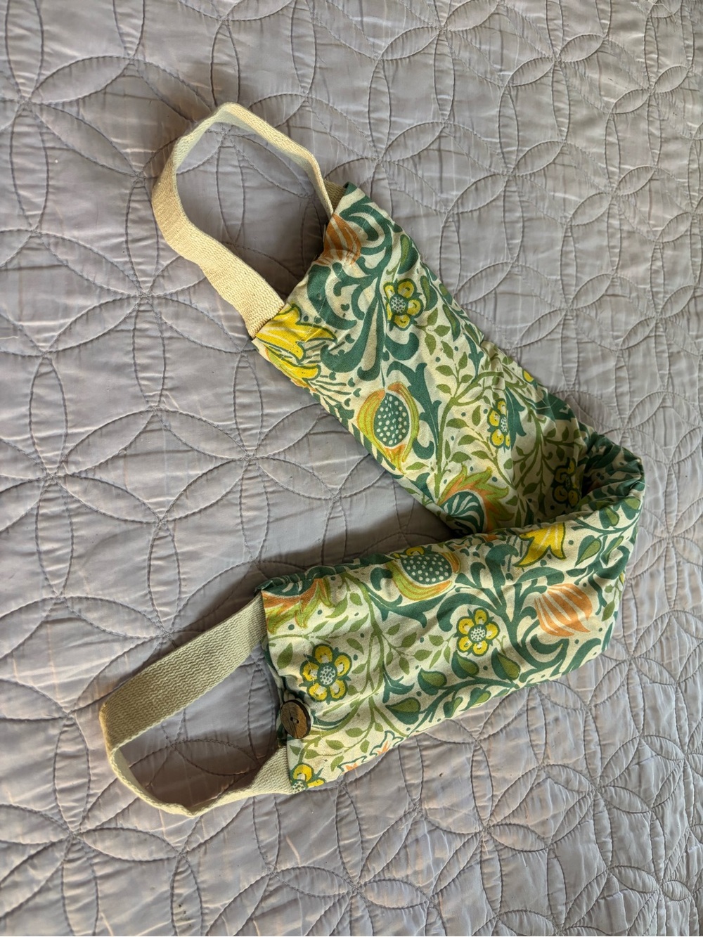 NATURAL LIFE Warming or Cooling Neck Wrap  in Green and Yellow Floral